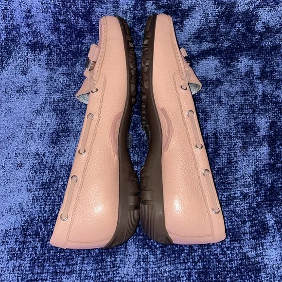 NWOT Marc Joseph Women's Leather Peach/Pink Moccasins.  Size 11. - Picture 5 of 6